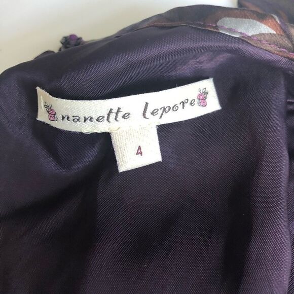 NANETTE LEPORE SILK JEWEL TONE DRESS - Picture 8 of 8